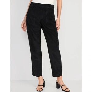 Old Navy High-Waisted Black Pulla Utility Corduroy Pants for Women